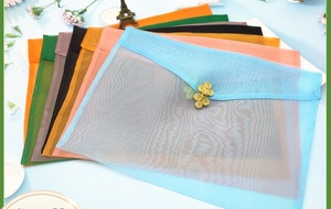 Enveloppe personnalisable en organza pour foulard en soie, emballage de vêtements portable, écologique et lavable pour femme, vente en gros - Product Image 2