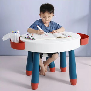 Muebles para niños de plástico PP multifunción de un solo nivel, mesa de estudio para niños, juego de actividades para guardería, dormitorio de <span class=keywords><strong>Lego</strong></span>, sala de estar - Product Image 4