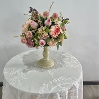 Centre de table floral de luxe 30 cm violet pour mariage, arrangement en boule pour décoration d'événements hôteliers, centres de table élégants en roses et pivoines en soie FANCY