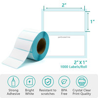 Etiquetas Adhesivas Personalizadas Resistentes al Agua y Ecológicas, Rollo de Papel Térmico con Código de Barras para Uso Logístico, Gran Venta