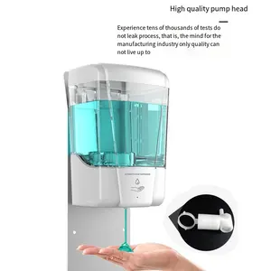 Botol induksi pengisi daya, liontin kamar mandi elektronik sensor panas dispenser sabun cair otomatis 700 ml