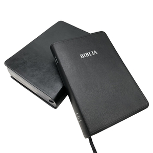 Couverture en cuir noir en gros avec impression personnalisée Impression <span class=keywords><strong>de</strong></span> livres <span class=keywords><strong>de</strong></span> la Bible chrétienne - Product Image 1