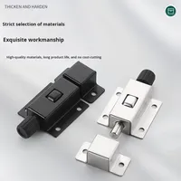 HOHE Serrure à ressort automatique en acier inoxydable 304, bouton poussoir, antivol, pour porte, fenêtre, armoire, clip de fixation, hôtels modernes, bureaux