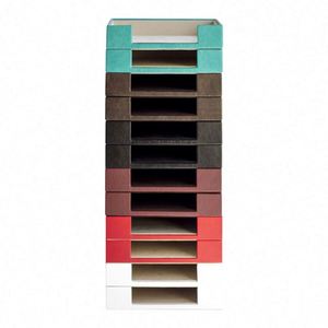 Double Leather Document <b>Tray</b> Desk Organizer and Office Accessories <b>File</b> <b>Trays</b> Office Supplies Organizer - Product Image 3