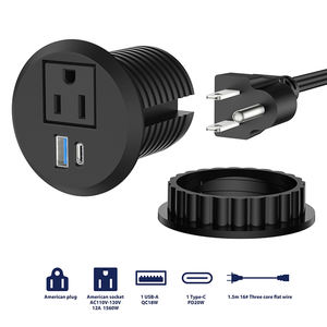 カスタムビルドラウンドグロメット卓上家具デスクトップソケットUsb-A Qc3.0タイプC Pd3.0テーブルデスクグロメット電源コンセント - Product Image 2