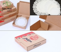 Senang02 - Nuevas carpetas de papel kraft ecológicas desechables para pizza con logotipo personalizado en relieve y revestimiento UV, aptas para uso alimentario