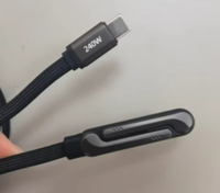 Cable Tipo-C de Sincronización de Datos de 480 Mbps, Cable Trenzado Anti-Rotura de Carga Rápida de 240 W para Dispositivos MacBook, iPhone, Samsung y Windows