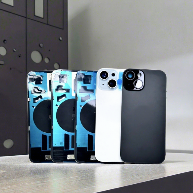 For 15 Mobile Phone Back Cover Glass Bar Style Assembly Replacement with Logo 100% Compatible Money Back Guarantee