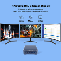 Mini-PC Intel N100 8G + 256G Tipo-C RJ45 3xHD Pantalla SSD DDR4 Wins11, Ordenador Industrial para Gaming, Monitor de Trabajo Escolar, para Videojuegos, para el Hogar