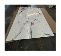 Panneau mural en PVC Carbon Rock Baijiaxiang, panneau mural en marbre pour décoration, panneau mural d'accentuation, marbre et paillettes dorées
