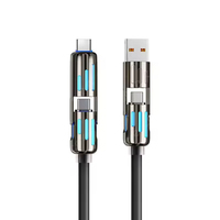 Vente en gros INNOPRO SJX-07 4 en 1 240W Chargeur multifonction à charge rapide Câble de charge en matériau TPE Lumière LED Multi USB Type C Téléphone portable