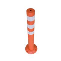 Poteau de signalisation routière flexible orange hautement réfléchissant en PU, poteau de signalisation routière de 110 cm de hauteur, poteau en PE, caoutchouc durable