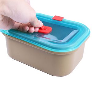 Food Storage Containers Rectangle Clip-on Lid Microwave Safe For Refrigerator Fruit Office Lunch <b>Box</b> Set - Product Image 3