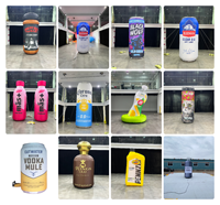 Bouteille gonflable géante publicitaire de 2 m pour l'extérieur, personnalisable, étanche, en forme de canette de bière