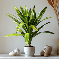 Grand palmier bonsaï artificiel durable pour intérieur/extérieur, décoration de bureau à domicile, en soie et plastique, plante artificielle verte