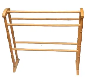 Natree Rubber Wooden standing Towel Rack hotel home wooden drying rack clothes