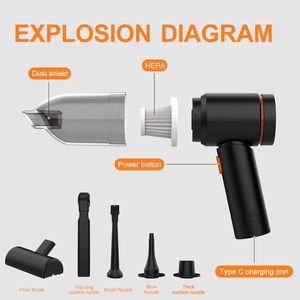 Máy hút bụi cầm tay không dây mini công suất cao đa năng chất liệu ABS dùng cho vệ sinh ô tô - Product Image 6