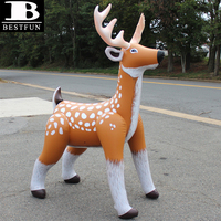 Reno Inflable de PVC de Alta Calidad, Duradero, Realista, de Plástico, para Navidad, Modelo 3D de Animal de Zoológico Grande