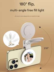 ضوء حلقي LED محمول للهاتف مع مرآة مدمجة وإضاءة سيلفي إضافية وميزة الشحن لتصوير فيديوهات تيك توك والمدونات والتصوير الفوتوغرافي - Product Image 5