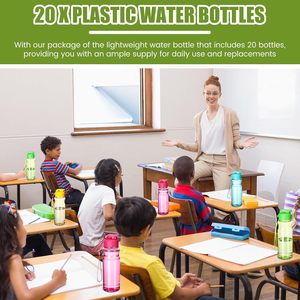 Nouvelle bouteille en plastique minimaliste de 550 ml pour étudiants, avec bouchon à clapet, portable, écologique, anti-corrosion, pour boisson directe en extérieur - Product Image 6