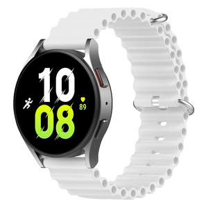 Dây đeo silicon thể thao sang trọng, thoáng khí dành cho đồng hồ Samsung <span class=keywords><strong>Galaxy</strong></span> Watch 6/7 5Pro 20/22mm, chất liệu kim loại mềm mại phong cách biển - Product Image 4