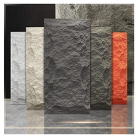 Panneau mural en pierre artificielle 3D en PU ultra-fin léger pour extérieur, épaisseur 3 cm, design moderne, garantie 3 ans