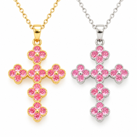 Collier pendentif trèfle à quatre feuilles ARNAN, zircon couleur gelée, bijoux minimalistes uniques, collier tendance pour femmes