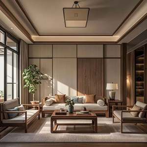 Muebles de Madera de Estilo Chino Moderno, Gabinetes Personalizados para Sala de Estar y Cocina, Hechos en China para Apartamentos y Villas - Product Image 5