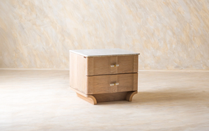 Exquisita Mesita de Noche Plegable de Madera de Lujo con Acabado Liso y Diseño Multifuncional para Dormitorio de Apartamento - Product Image 3