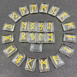 Set <span class=keywords><strong>de</strong></span> Piedras Naturales para Grabar, con Letras Paganas y Símbolos del Alfabeto, para Brujería, Sanación y Meditación - Product Image 6