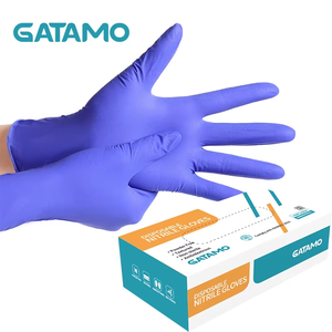 ZG9 esame a buon mercato Guantes De Nitrilo Box 4mil 6mil guanti Nitrile nero puro esame cibo monouso in polvere senza guanti Nitrile - Product Image 5