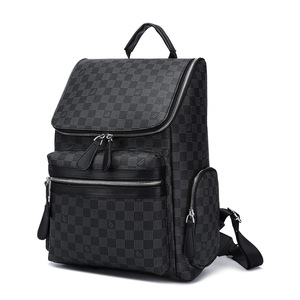 Laptop <b>Backpack</b> <b>Large</b> Capacity Checkerboard Pattern Unisex Portable Everyday Use Fall 2025 - Product Image 5