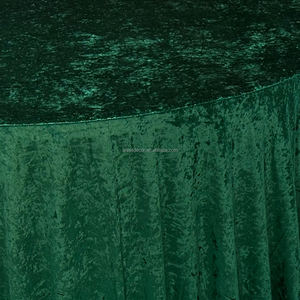 120 ''<span class=keywords><strong>verde</strong></span> scuro <span class=keywords><strong>tovaglia</strong></span> da tavola per banchetto resistente alle rughe velluto schiacciato <span class=keywords><strong>tovaglia</strong></span> rotonda per tavolo da pranzo per la festa di nozze - Product Image 4