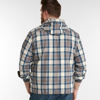 Kemeja Vintage Lengan Panjang Double Breasted Model Santai Ukuran Besar Berbahan Fleece Quilted Gaya Western Kasual Bermotif Kotak-kotak untuk Musim Gugur