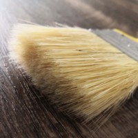 Ensemble de 10 brosses de peinture en plastique, 50mm, à manche jaune solide en polyester, poils PET, style européen