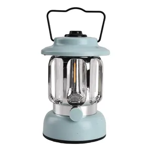 Outdoor Camping Lantern Retro Light Portable Led Emergency Lamp Atmosphere Light For Garden Yard Camping Lights 4*AA Battery