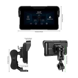 หน้าจอ IPS สำหรับมอเตอร์ไซค์แบบพกพาขนาด 5 นิ้ว ยี่ห้อ Podofo พร้อมระบบ Wireless Carplay/Android Auto รองรับ BT กันน้ำระดับ IP68 ถอดออกง่าย รวดเร็ว รับผลิตแบบ ODM/OEM - Product Image 5