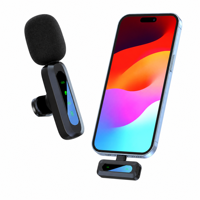 Microphone Lavalier Sans Fil 3-en-1 avec Réduction de Bruit pour iPhone, Android, Appareil Photo, Podcast, Cours en Ligne et Enregistrement de Conférences