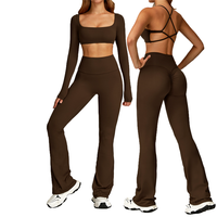 Ensemble de survêtement deux pièces OEM personnalisé pour femme, collection automne-hiver, idéal pour le yoga et le sport, grandes tailles