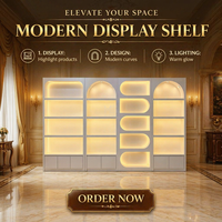 Benutzer definierte moderne LED-Licht Regal Nagel Hautpflege Schrank Vitrine für Salon oder Kosmetik geschäft Wand Display für Körperpflege Design