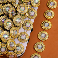 Nouvelle chaîne de perles en strass écologiques de 2 cm pour vêtements, sacs, chaussures, accessoires de vêtements, chapeaux, textiles de maison, décoration DIY