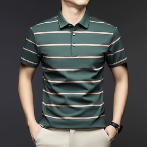 <span class=keywords><strong>Polo</strong></span> en coton rayé personnalisé pour homme, à manches courtes, col rabattu, style tendance, nouvelle collection été, vente en gros - Product Image 4
