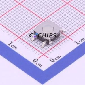 TS-1159B-C-A-W Tactile Switch SMD-4P,6.2x6.2mm Switch Single Pole Single Throw Round Button 2.6N Vertical Mount - Product Image 1