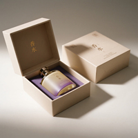 Flacon de parfum vide transparent de luxe à fond épais de haute qualité avec boîte, logo personnalisé MUB 50 ml 100 ml
