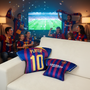 Almohada Moderna con Logotipo Personalizado de Fábrica, Almohada Deportiva con Diseño de Jersey, Ecológica, Impresa con el Logotipo del <span class=keywords><strong>Barcelona</strong></span>, Artículos Promocionales, Decoración del Hogar y Regalos para Fanáticos - Product Image 3