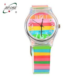 Nuovo orologio <span class=keywords><strong>da</strong></span> <span class=keywords><strong>polso</strong></span> trasparente impermeabile con orologio con stampa arcobaleno - Product Image 4