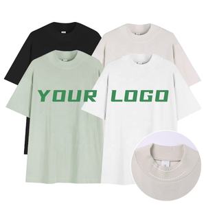 Impresión Dtg de lujo de alta calidad 280 Gsm con diseño de logotipo fabricante pesado 100% algodón camisetas de gran tamaño para hombres camiseta personalizada - Product Image 1