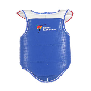 Protecteur de poitrine World Taekwondo bleu unisexe, équipement de protection durable pour l'entraînement et la compétition en arts martiaux - Product Image 1