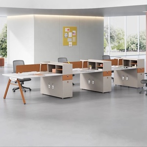 Hiện đại tối giản melamine mô-đun điều hành văn phòng máy trạm ngăn kéo máy tính bền bàn làm việc nhân viên vị trí phân vùng - Product Image 3