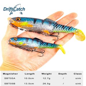 Esca da Pesca DriftCatch in PVC Morbido - 10cm/13.5cm 12.7g/26.5g con Ancoretta per Predatori di Fiume e Lago in Acqua Dolce/Salata - Product Image 5